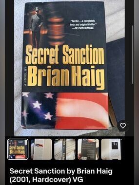 Secret Sanction by Brian Haig - Bold Black & Gold Hardcover